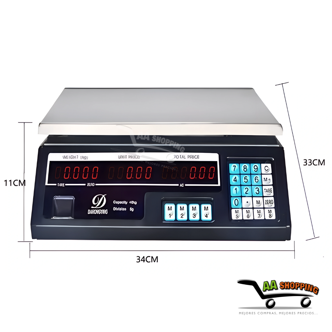 Balanza Pesa 40kg Digital Almacén para Negocios