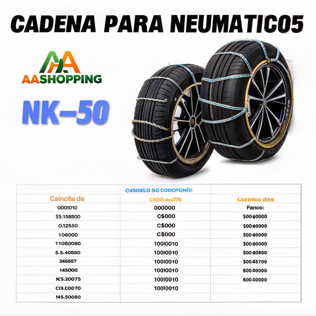Cadenas para Neumaticos de Nieve y Hielo - Maxima Seguridad y Tracción