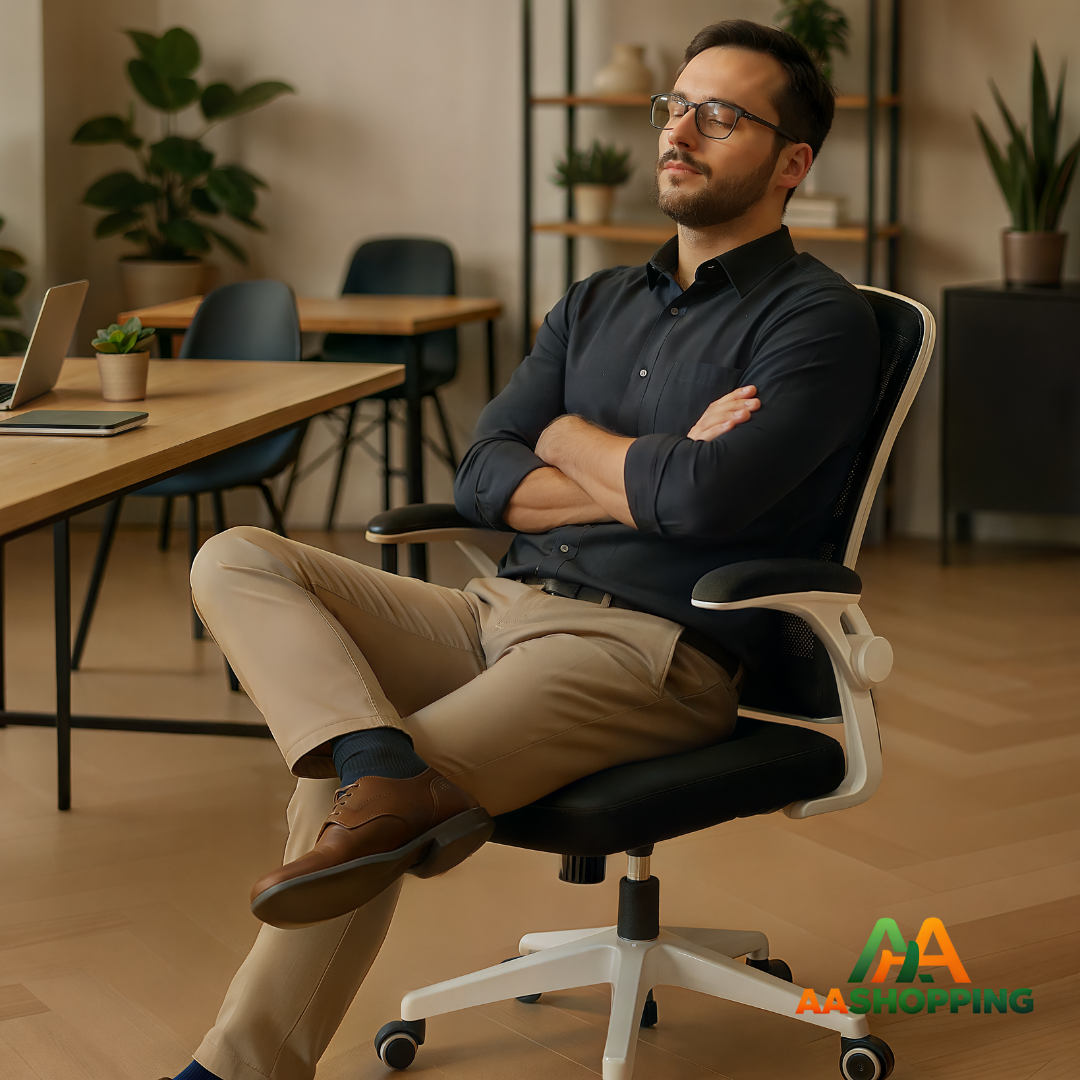 Silla De Oficina Profesional Ergonomica Reclinable Ajustable Base Blanca