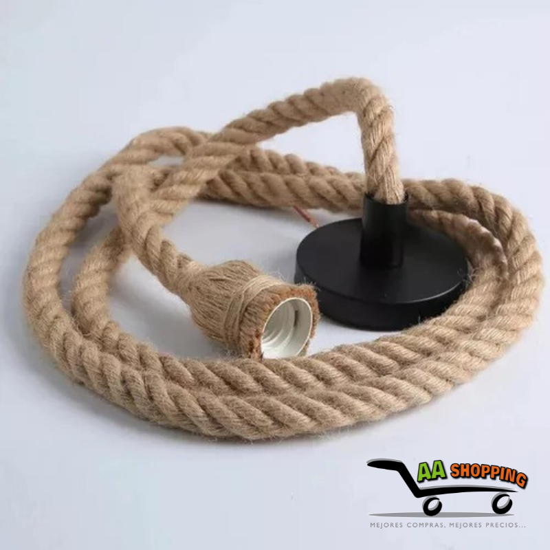 Lamparas Pack X3 Colgante Soquete Cuerda Vintage