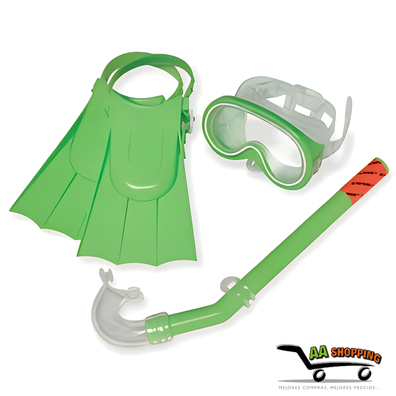 Set De Buceo Snorkel - Mascara, Aletas y Snorkel
