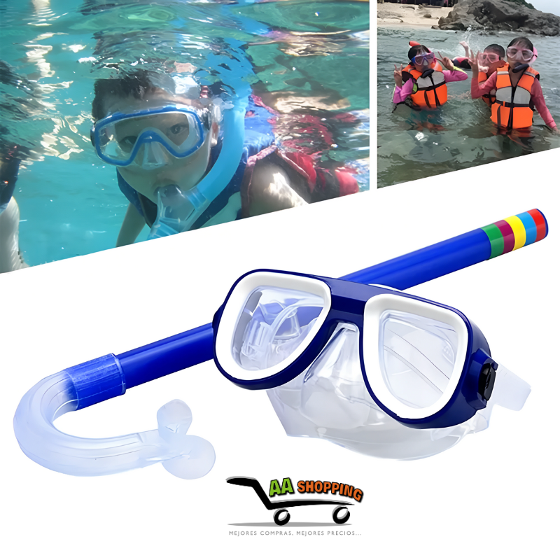 Set De Buceo Snorkel - Mascara, Aletas y Snorkel