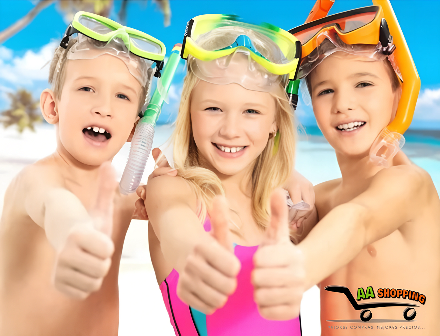 Set De Buceo Snorkel - Mascara, Aletas y Snorkel