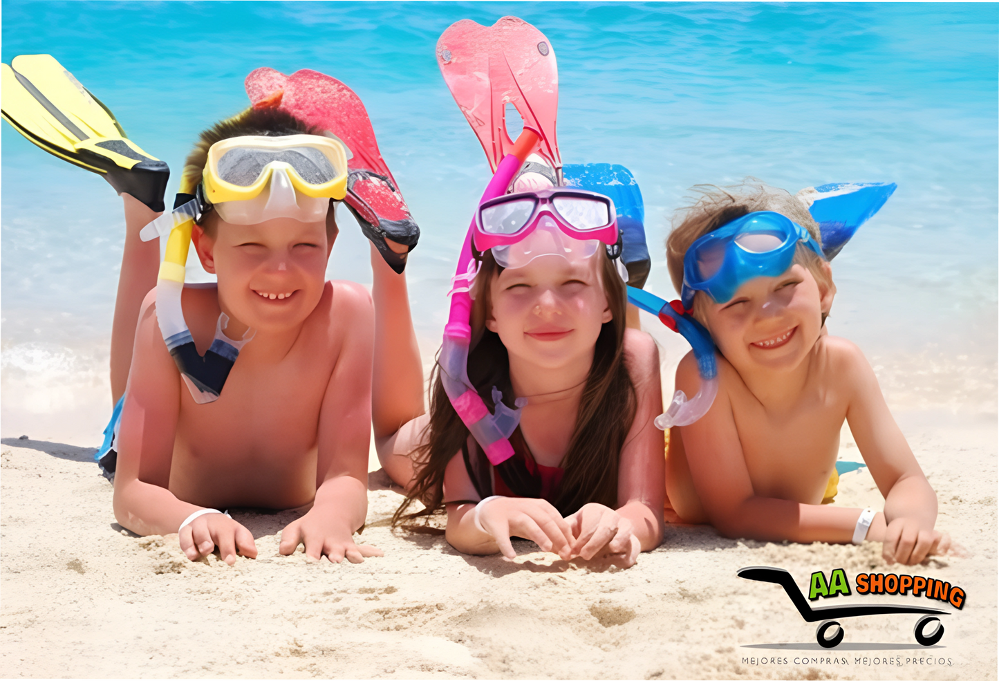 Set De Buceo Snorkel - Mascara, Aletas y Snorkel