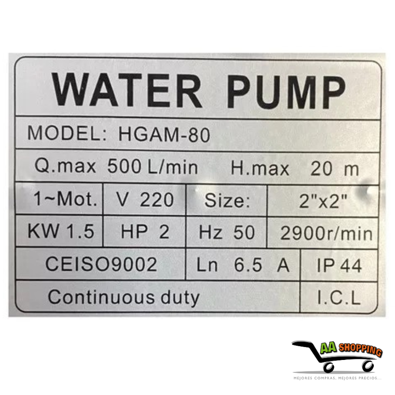 Bomba de Agua periferica 2HP