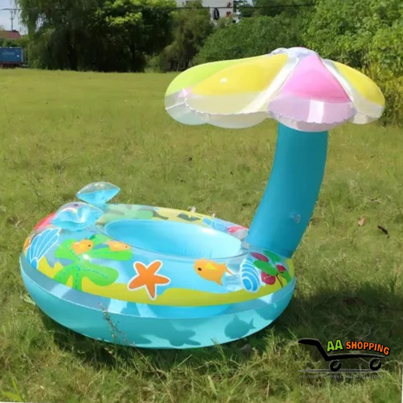 Flotador Sombrilla Palmera Inflable para niños y bebes