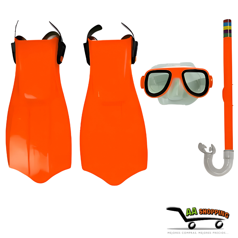 Set De Buceo Snorkel - Mascara, Aletas y Snorkel