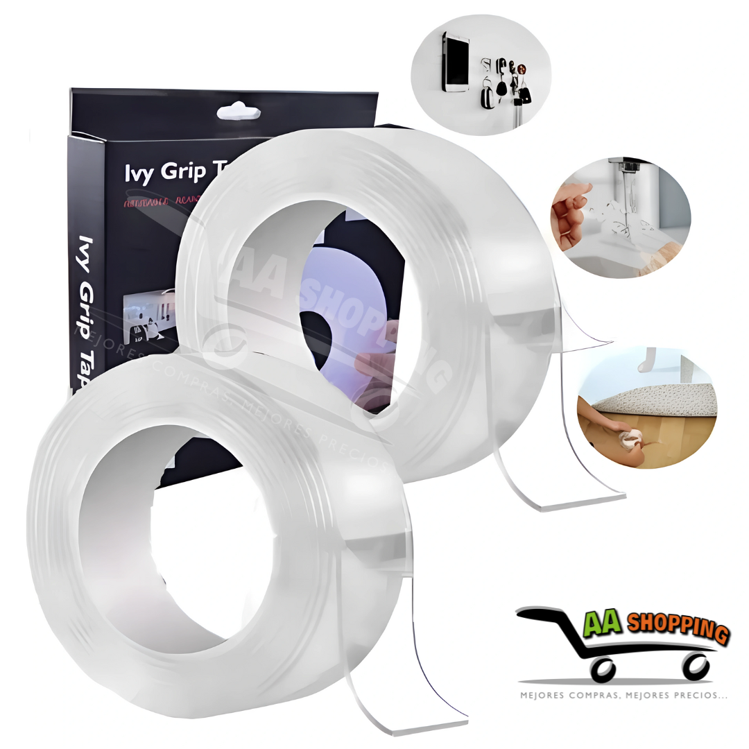 Cinta Doble Contacto Faz Adhesiva Reutilizable 3mts