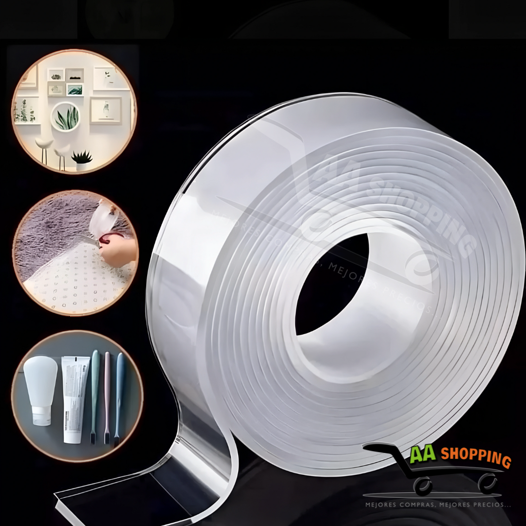 Cinta Doble Contacto Faz Adhesiva Reutilizable 3mts