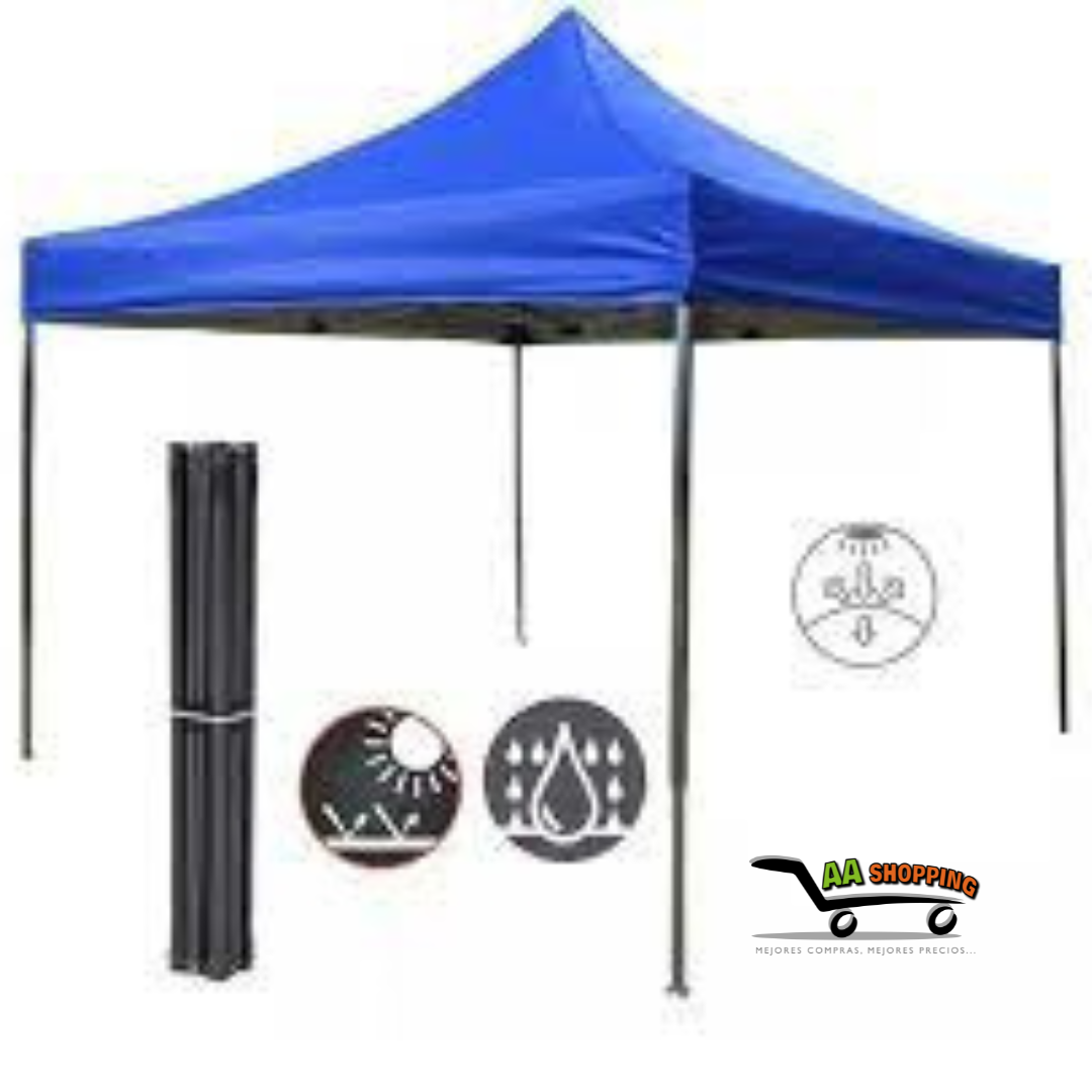 TOLDO PLEGABLE 3X3 FIERRO NEGRO