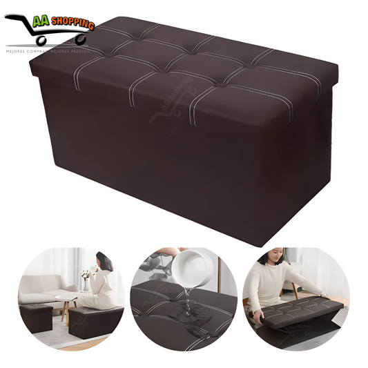 Puff Baul Rectangular CAFE - 38cm x 76cm x 38cm