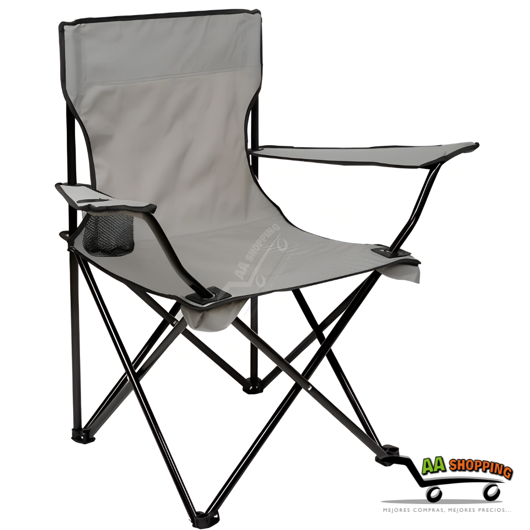 Silla De Campismo Ozark Trail Plegable Acolchada Con Compartimiento Y