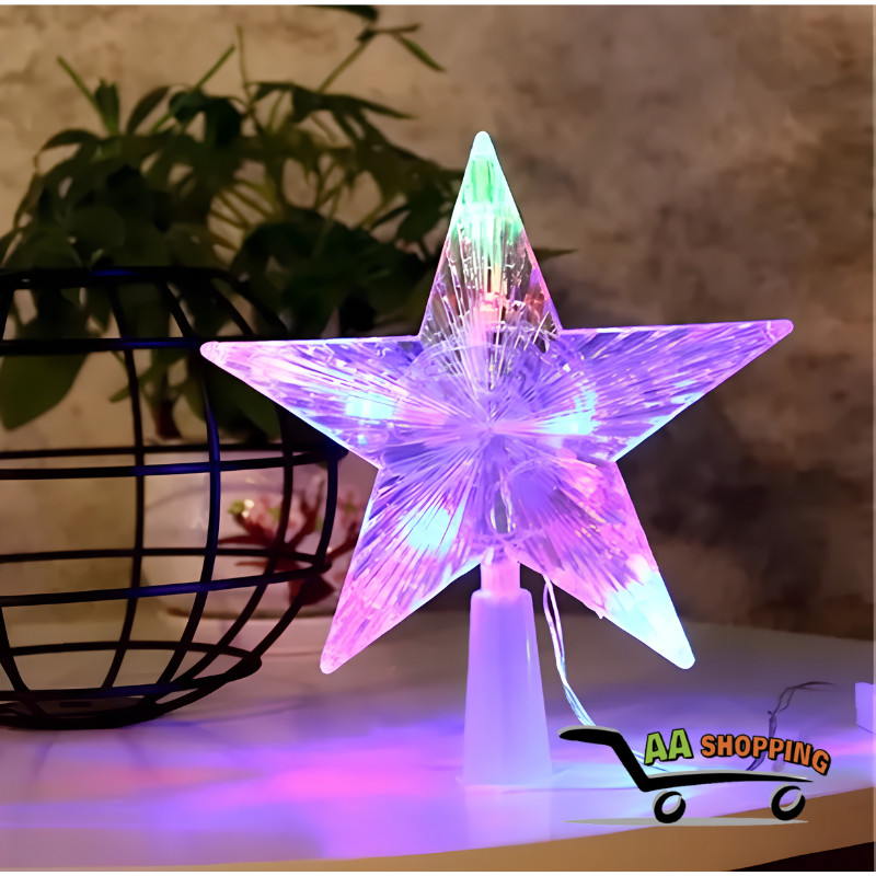 Estrella para arbol de navidad con luz 23cm