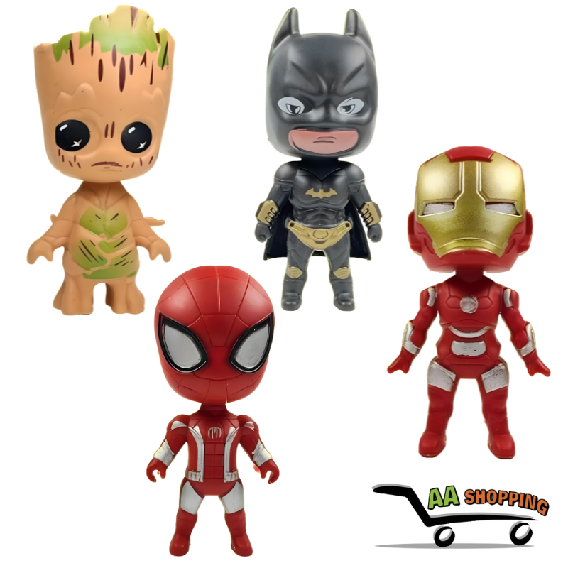 Set de 8 Figuras Juguetes Mini Avengers Marvel 8 Cm