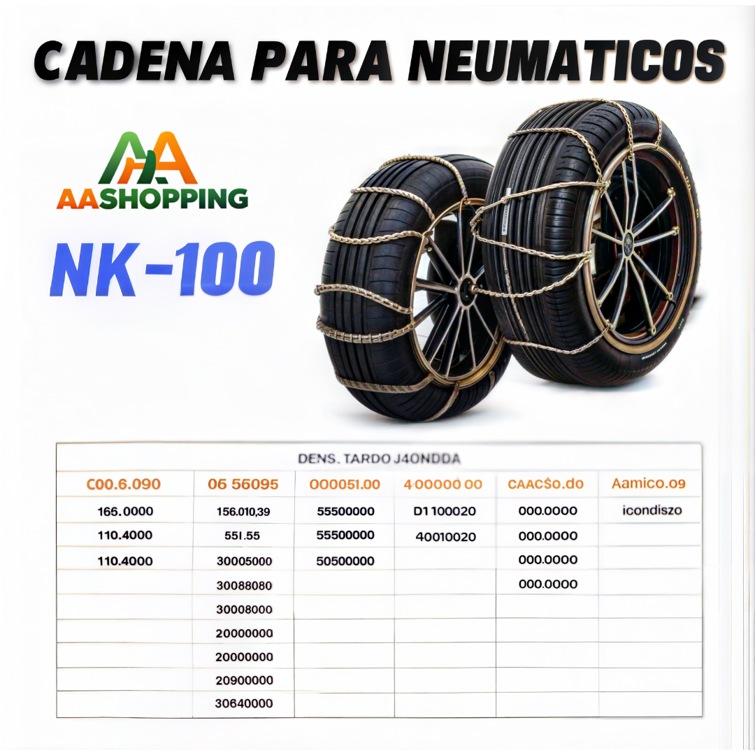 Cadenas para Neumaticos de Nieve y Hielo - Maxima Seguridad y Tracción