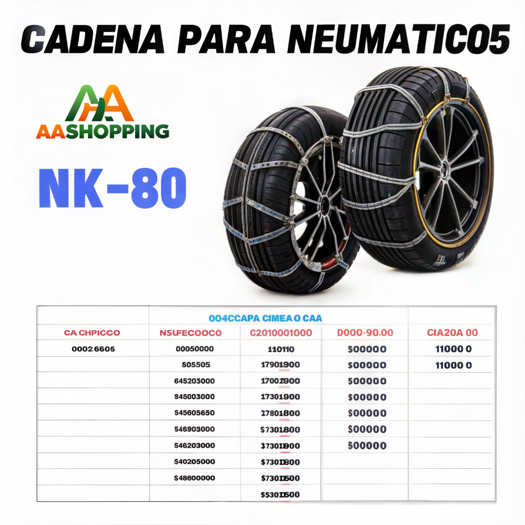 Cadenas para Neumaticos de Nieve y Hielo - Maxima Seguridad y Tracción