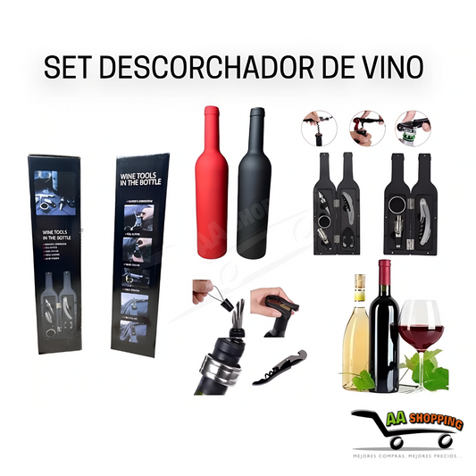 SET Descorchador de vino 6 piezas