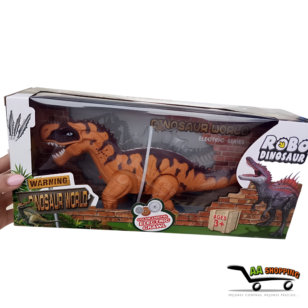 Dinosaurio robot andante con luces LED (30 cm)