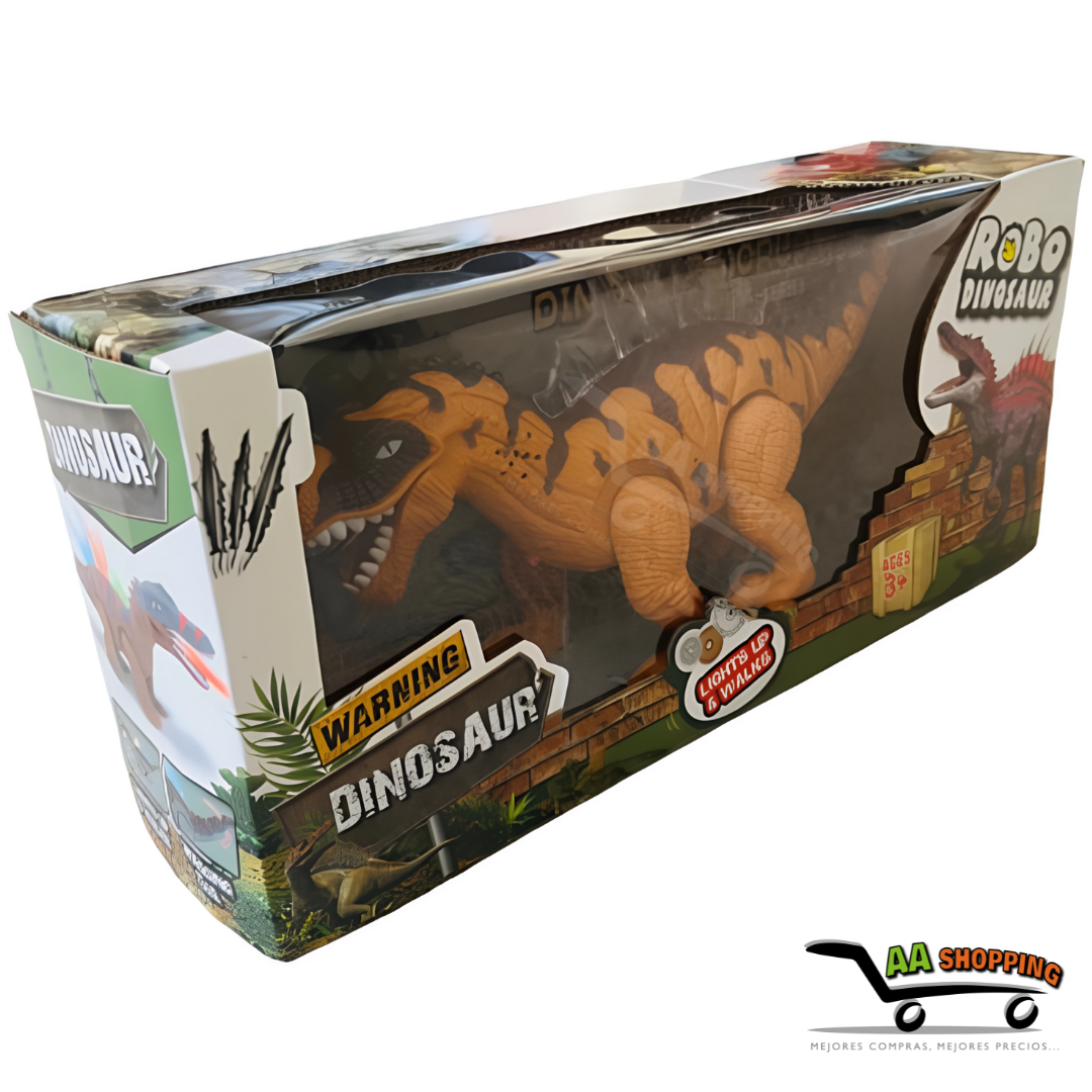 Dinosaurio robot andante con luces LED (30 cm)