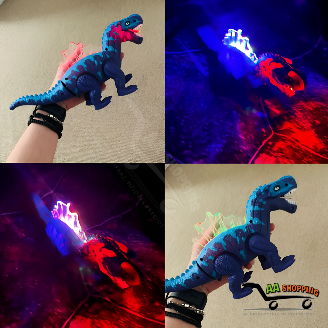 Dinosaurio robot andante con luces LED (30 cm)