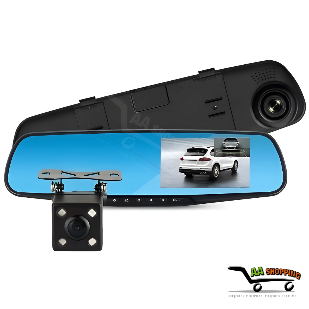 Espejo Retrovisor + Camara Frontal Y Camara Retroceso Hd