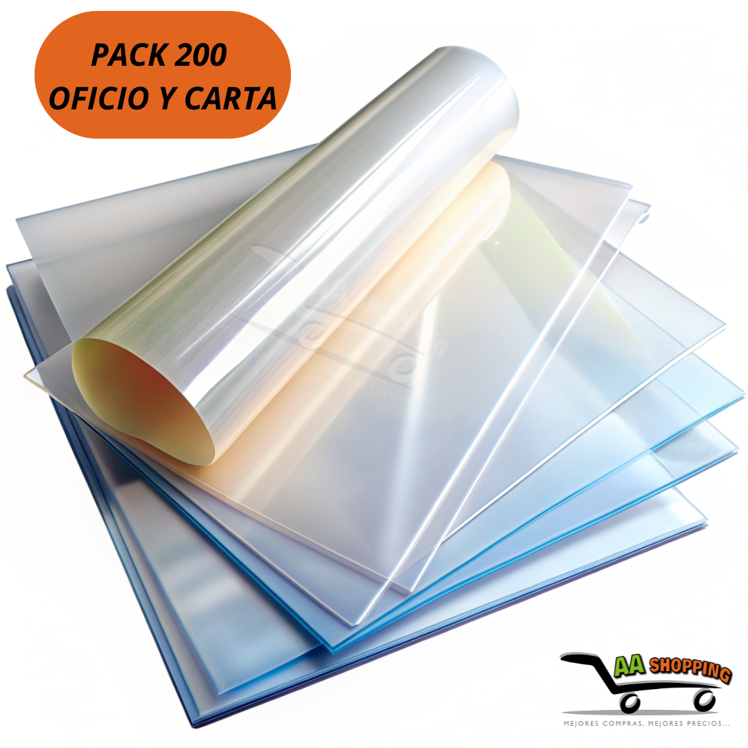 100 Micas Para Termolaminadora Plastificadora Carta 100mic para Laminado