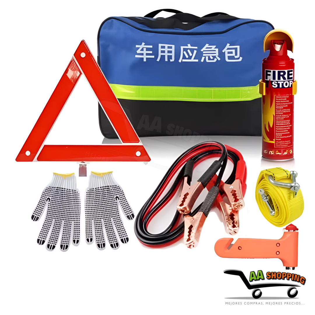 Kit De Emergencia Seguridad Auto con Extintor