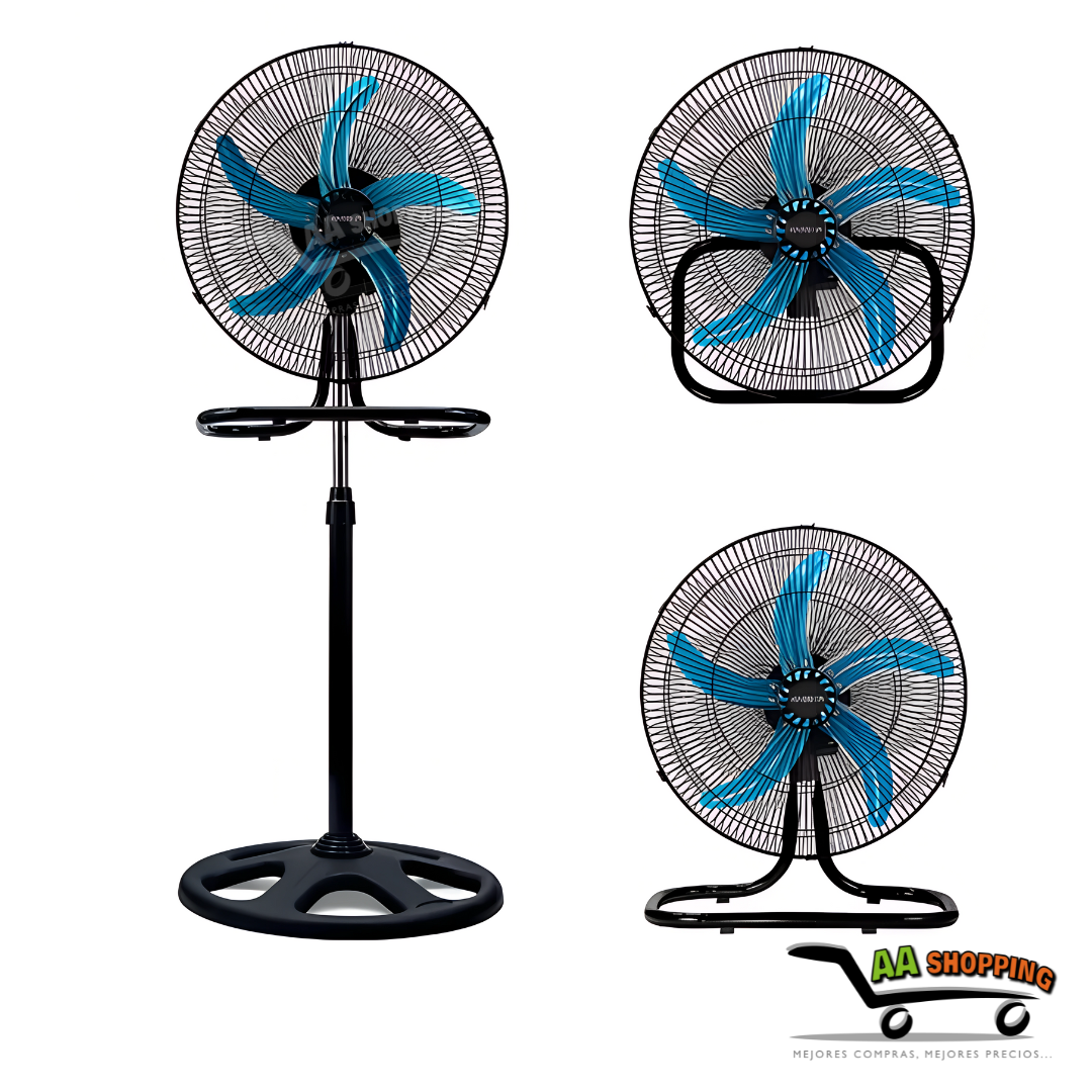 Ventilador Industrial 3 en 1 - 5 Aspas Metalicas