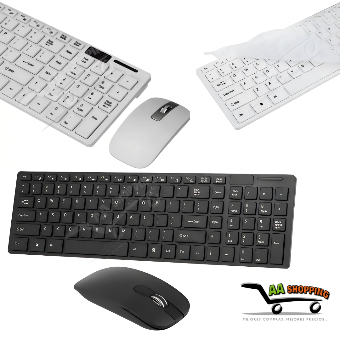 Kit Teclado + Mouse Inalambrico Antiderrame 2.4g