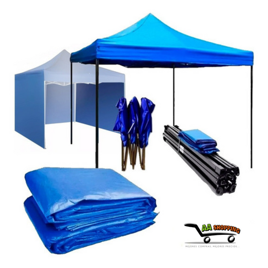 TOLDO PLEGABLE 3X3 FIERRO NEGRO